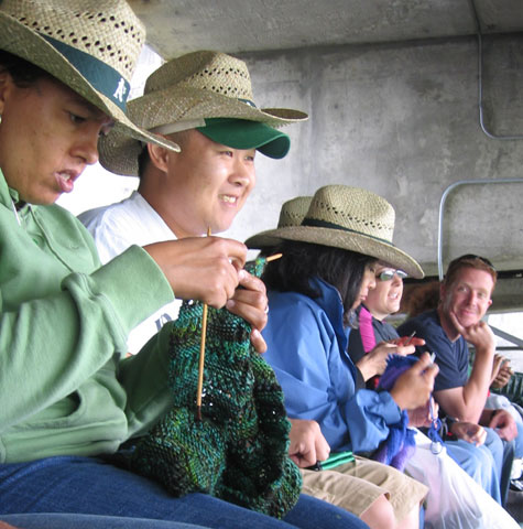 Knitters at the game