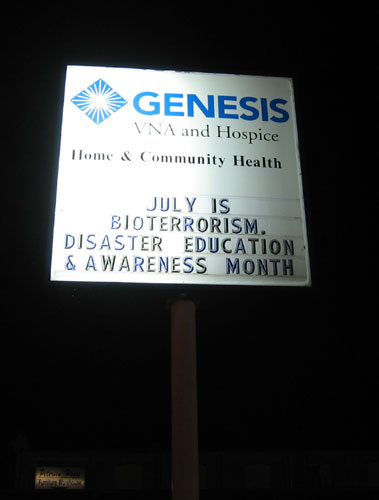 Bioterror sign