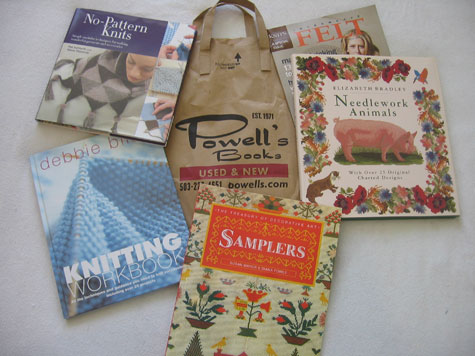 Knitting books from Powells