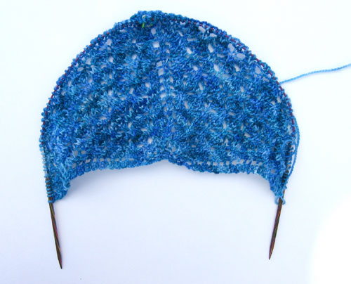 Step 1 on the Pangea shawl