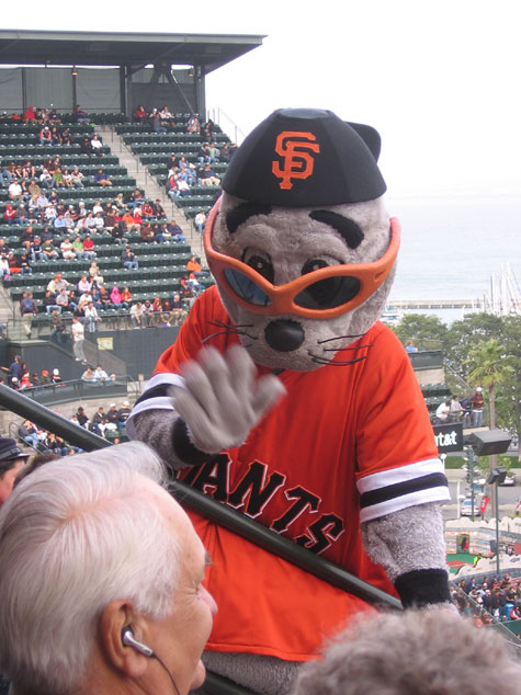 Lou Seal visits the Stitch n Pitch section