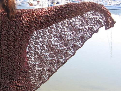 The prize swallowtail shawl, detail